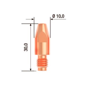 FUBAG Контактный наконечник M8х30 мм ECU D=0.9 мм (25 шт.) в Челябинске фото