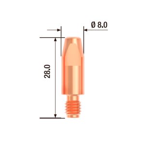 FUBAG Контактный наконечник M6х28 мм ECU D=0.9 мм (25 шт.) в Челябинске фото