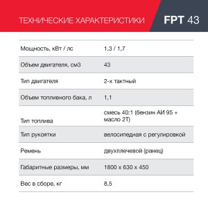 Бензиновый триммер FUBAG FPT 43 в Челябинске фото