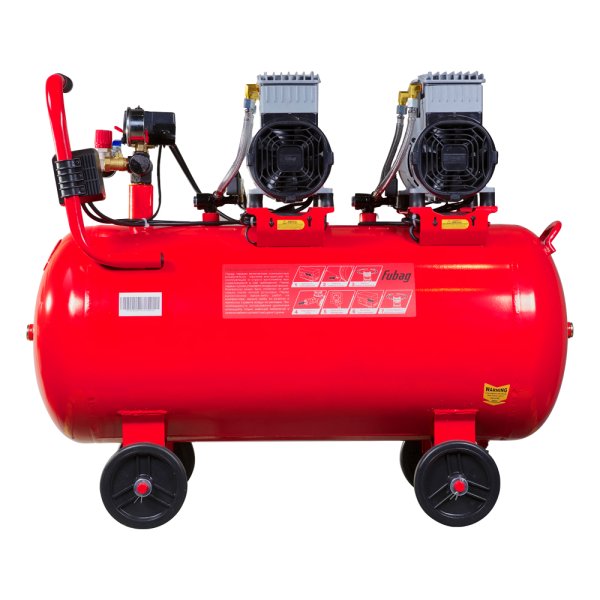 Компрессор воздушный безмасляный малошумный FUBAG OLS 500/100 CM2х2 + Набор пневмоинструмента (5 предметов) в ПОДАРОК в Челябинске фото