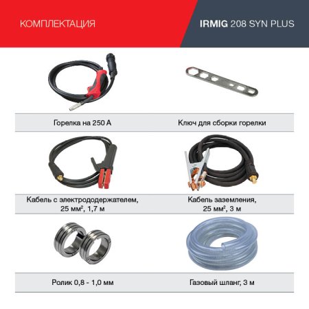 FUBAG Сварочный полуавтомат IRMIG 208 SYN PLUS c горелкой FB 250 3m в Челябинске фото
