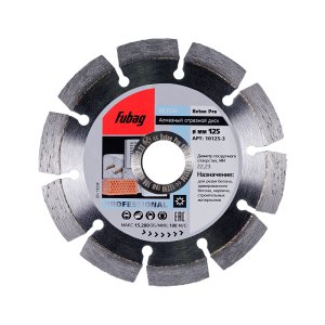 Алмазный отрезной диск FUBAG Beton Pro D125 мм/ 22.2 мм по бетону в Челябинске фото