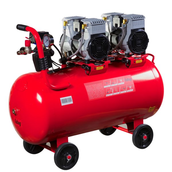 Компрессор воздушный безмасляный малошумный FUBAG OLS 500/100 CM2х2 + Набор пневмоинструмента (5 предметов) в ПОДАРОК в Челябинске фото
