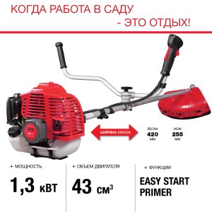 FUBAG Бензиновый триммер FPT 43 + Триммерная леска  сечение витой квадрат L 130 м * 2.4 мм в ПОДАРОК в Челябинске фото
