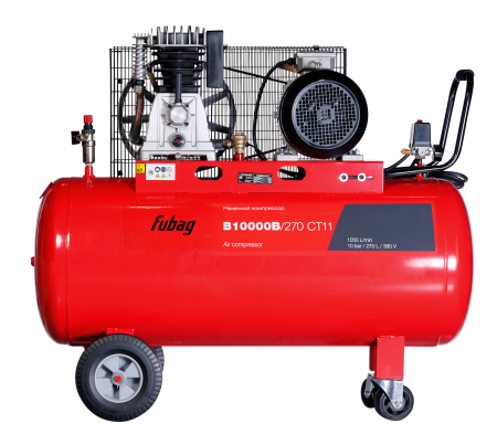 Ременной одноступенчатый компрессор FUBAG B10000B/270 CT11 + Набор пневмоинструмента 34 предмета (в кейсе) + Набор пневмоинструмента Basic S1000 3 предмета в ПОДАРОК! в Челябинске фото