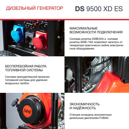 FUBAG Дизельный генератор (одно- и трехфазный) с электростартером DS 9500 XD ES в Челябинске фото